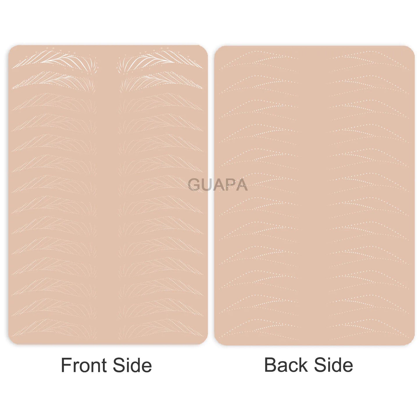 Microblading Practice Skin Sheets — Eyebrow Segment Tip Joint Texture for Semi-Permanent Makeup Training
