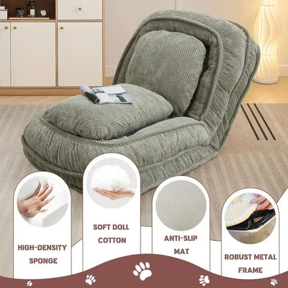 Bean Bag Chair – Convertible Sofa Bed for Adults & Pets, 5 Adjustable Positions, Lounge Chair for Bedroom & Living Room