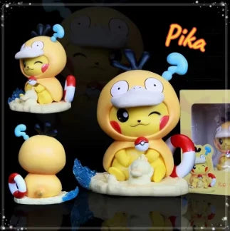 TOMY Pokemon Funny Freak PVC Action Figures — Pikachu, Bulbasaur, Charmander & Squirrel Anime Model Toy Gift for Boys