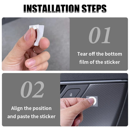 10PCS Car Dashboard Decoration Stickers – Interior Accessories for SAAB 9-3, 9-5, 9000, 900, 9-7, 92 & More