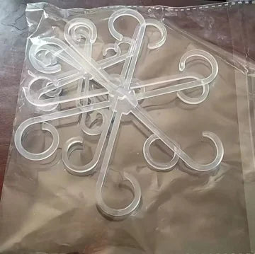 4-Piece Plant Support Clips - Turtle Back Stem Fixators for Garden, Hydroponic & Tree Branch Support