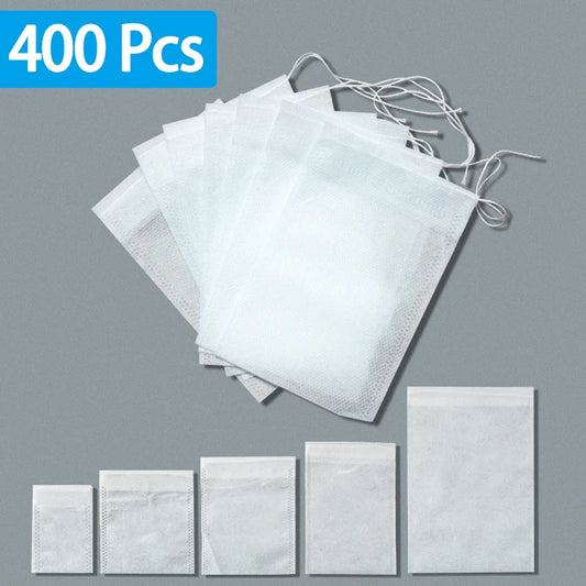 Disposable Empty Tea Filter Bags with String – Heat Seal Scented Tea Bags for Loose Leaf Herbs, Herbal Tea Brewing Kitchen Accessories