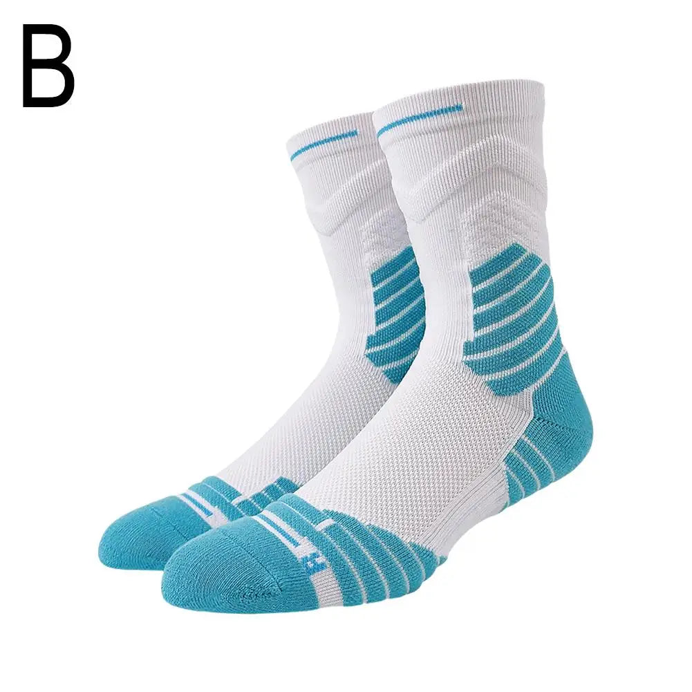 Bullfight 2.0 Men’s Basketball Socks - High-Top Thick Sports Socks for Running & Athletic Training