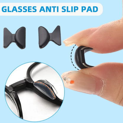 Transparent Anti-Slip Glasses Nose Pads - Self-Adhesive, Long-Lasting Nose Holders for Eyeglasses & Spectacles