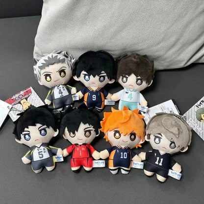 10cm Mini Haikyuu Plush Keychain – Hinata, Kageyama, Nishinoya Volleyball Stuffed Doll Toy Gift