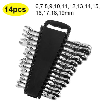 Professional Ratchet Wrench Set – Complete Socket & Flat Wrench Tool Kit for Automotive, Mechanical & DIY Use
