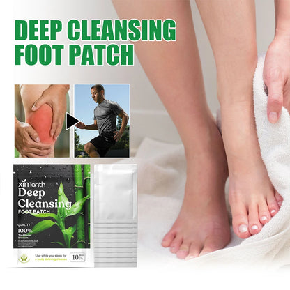 10PCS Herbal Detox Foot Patches – Deep Sleep & Stress Relief | Natural Foot Care Stickers for Body Detox & Relaxation