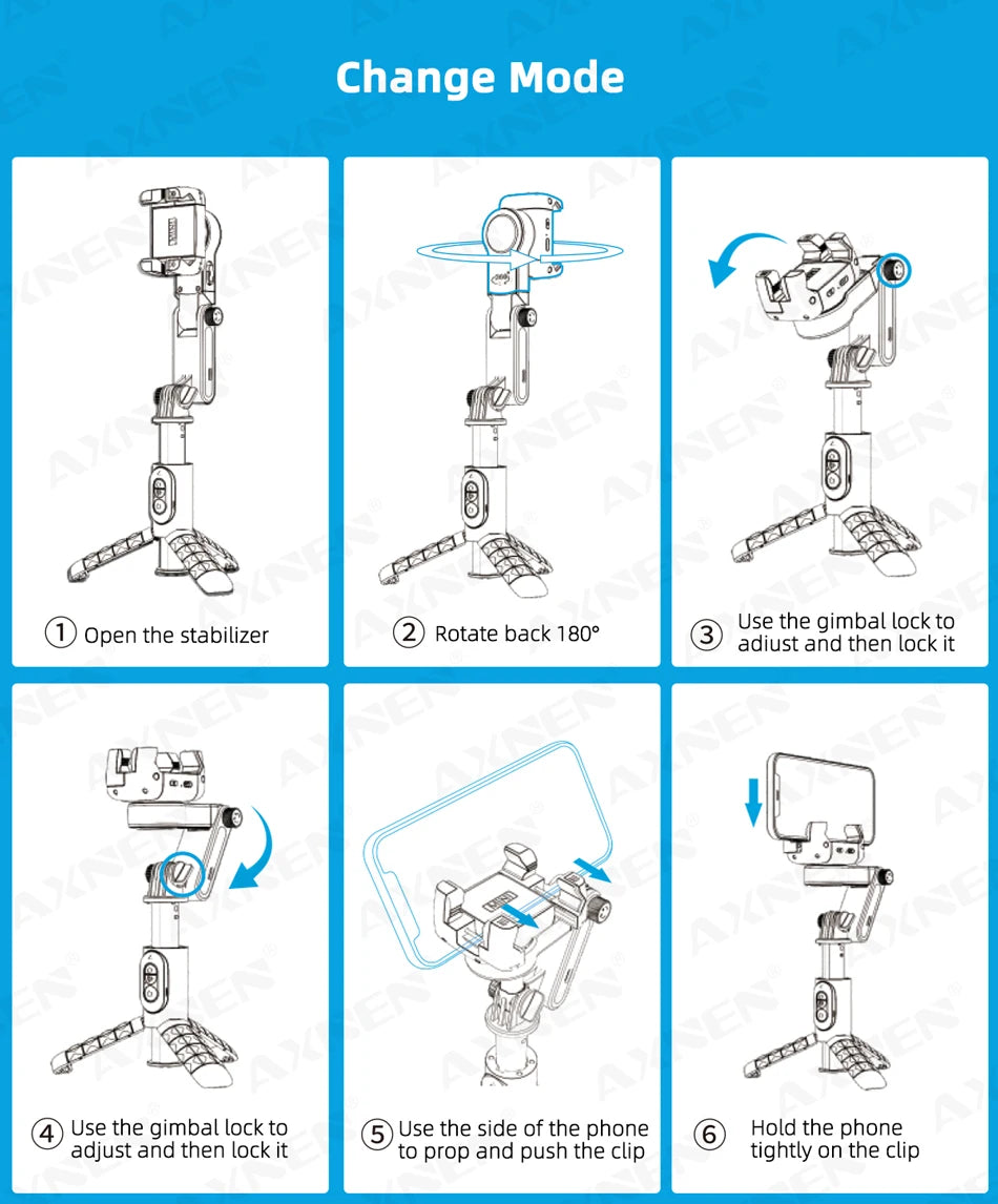 360° Rotation Gimbal Stabilizer & Selfie Stick – Tripod for iPhone & Smartphone Live Photography