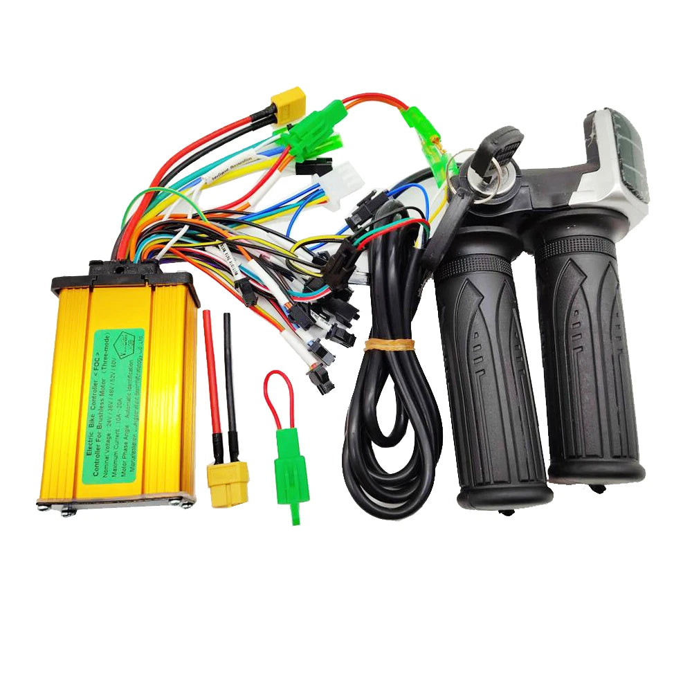Electric Bike Twist Throttle - 36V 48V Grip Speed Display Controller For E-Bikes And Scooters