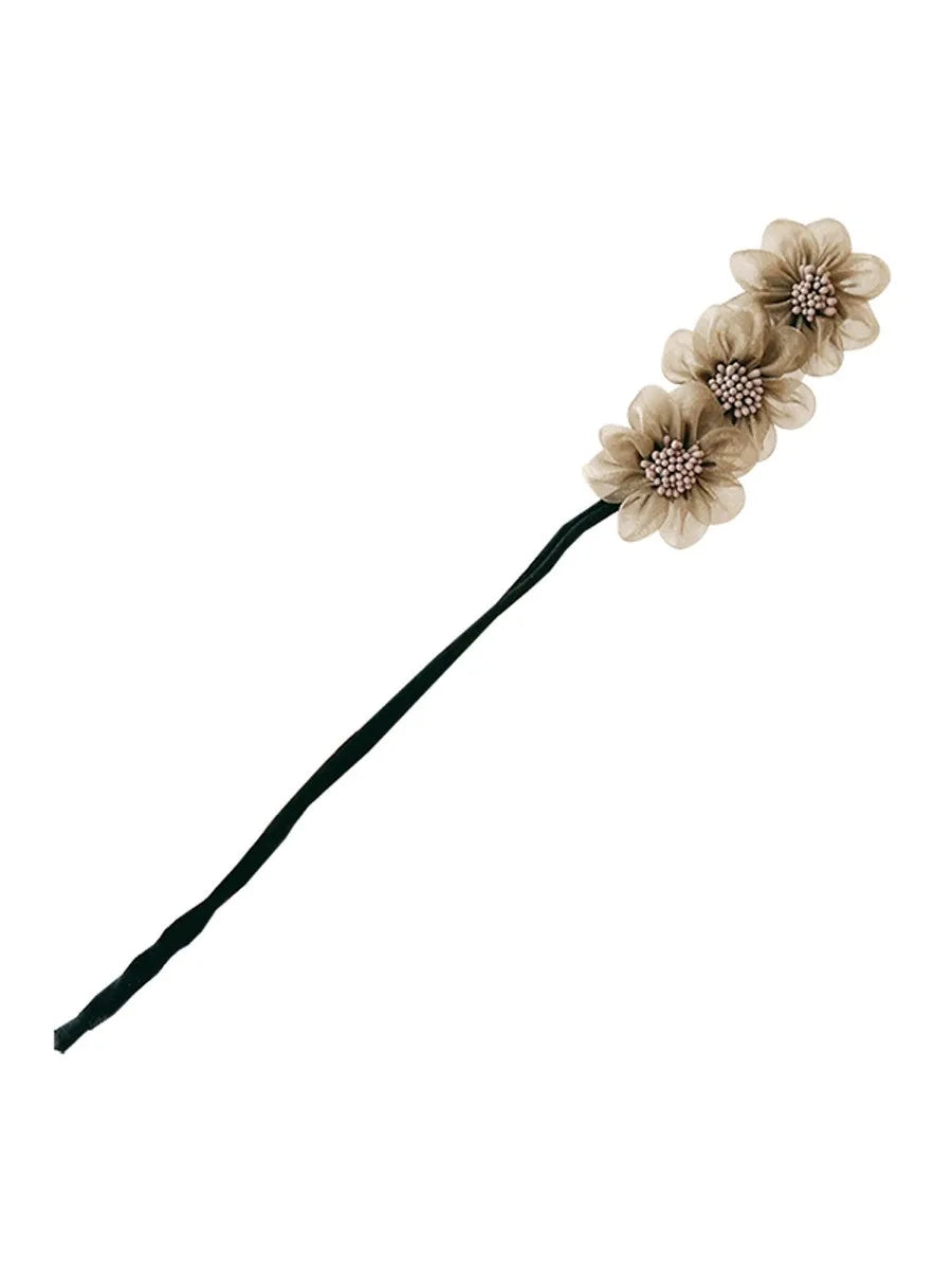Shell Pearl Bow Hair Barrettes - Elegant Vintage Flower Hair Curler & Styling Accessory