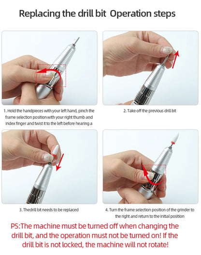 60W 35,000 RPM Nail Drill Machine with Vacuum Cleaner – Reusable Filter, Strong Nail Dust Collector, Professional Manicure Drill
