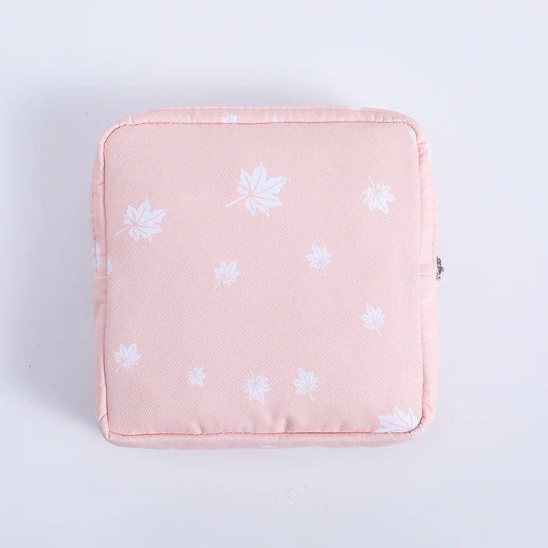 Cute Cartoon Girl Cosmetic Bag – Mini Travel Makeup Organizer for Lipstick, Sanitary Pads & Toiletries