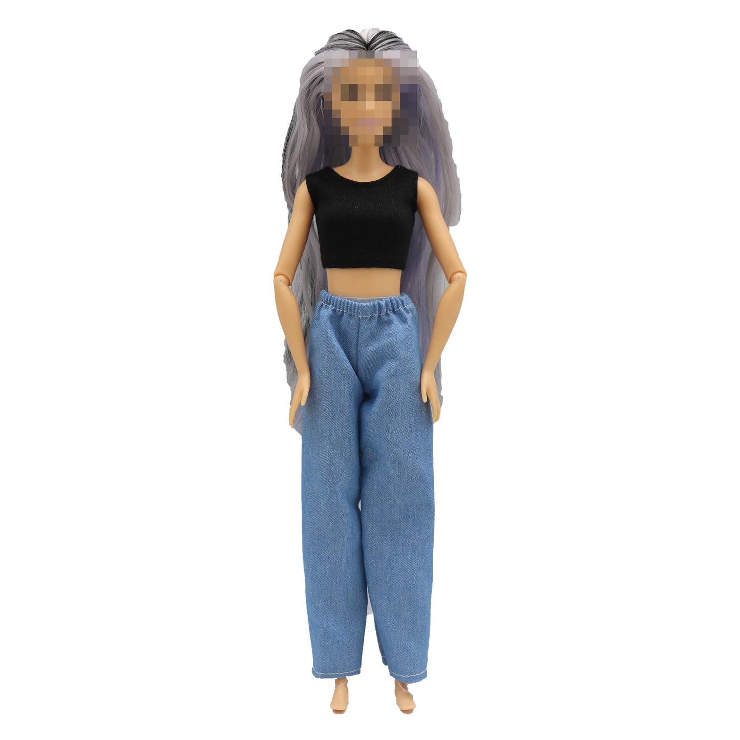 Barbie Doll Claus Outfit Set - 30cm 1/6 Scale T-Shirt & Elastic Pants Daily Wear Accessories