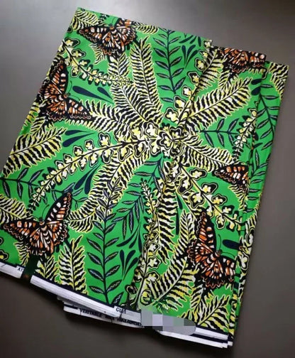 African Wax Print Fabric 6 Yards - Ghana Kente Design Ankara Kitenge Pagne