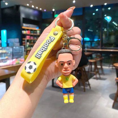 Creative Cartoon CR7 Football Keychain – Cute Cristiano Ronaldo Penalty Kick Bag Charm for Men & Women