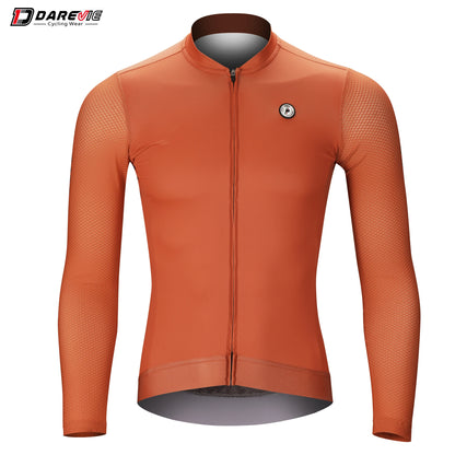 DAREVIE Cycling Jersey - Long Sleeve Aero 3D Mesh Breathable Cycling Shirt for Men and Women