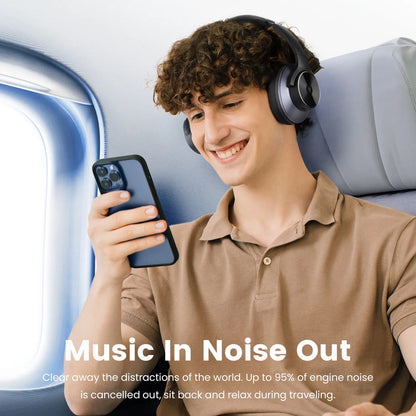 Oneodio A10 Bluetooth 5.4 Headphones - Hybrid Active Noise Cancelling, Hi-Res Audio, Over-Ear Wireless Headset with 5-Mic ANC