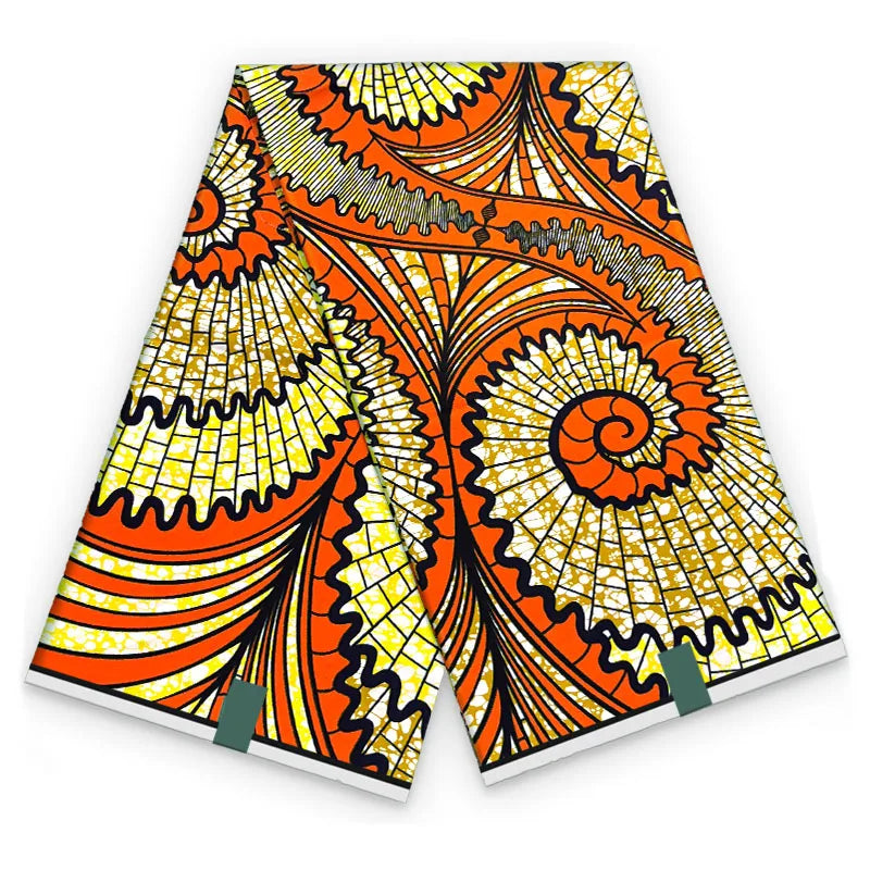 2026 African Ankara Wax Print Fabric - 100% Cotton Soft High Quality Original Real Wax Fabric for Party Dresses HH101