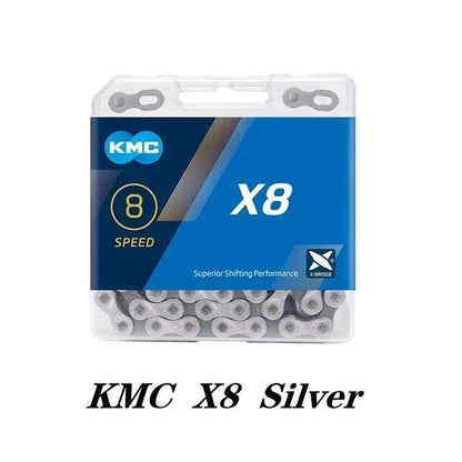 KMC X8 X9 X10 X11 X12 Bicycle Chain – 8v, 9v, 10v, 11v, 12v, 118L/126L, Road/MTB Chain with Quick-Link for SHIMANO SRAM Crankset