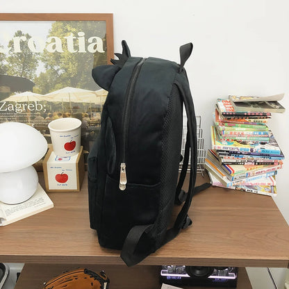 New Fashion Women's Backpack — High-Quality Large Capacity Computer Bag with Cartoon Pattern, Soft Fabric Shoulder Handbag