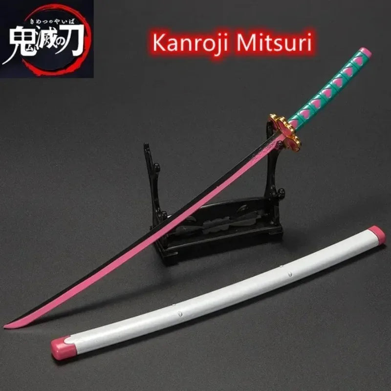 25cm Demon Slayer Metal Katana Sword Toy – Tanjirou Ghost Killer Anime Cosplay Prop & Home Decor Collection
