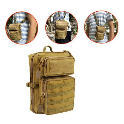 Tactical Multifunction Waist Bag – Molle Travel Pouch, EDC Phone Holder, Fanny Pack for Camping, Hiking & Hunting