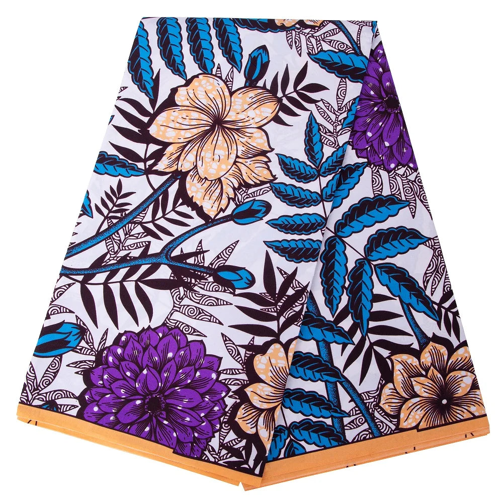 Bintarealwax Ankara Fabric - Wholesale Polyester Sewing Material for Women's Party Dresses FP6390
