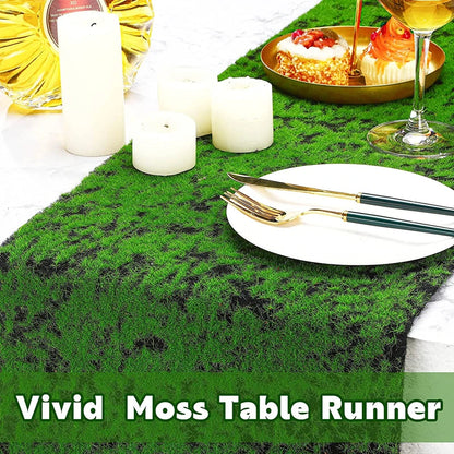 100×100cm Artificial Moss Lawn Carpet - Realistic Green Landscape Decor for Home, Weddings & Events