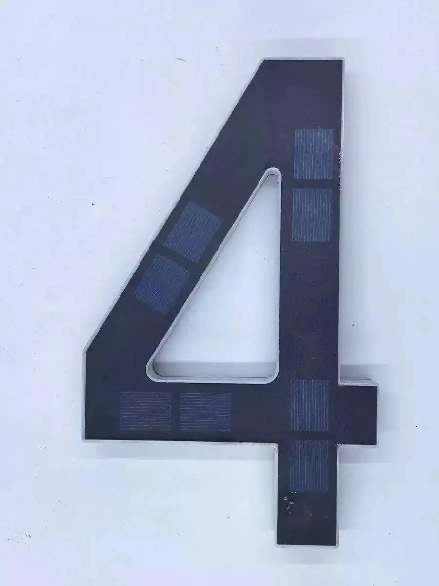 23cm Solar LED Address Sign - Smart Sensing House Number Light, Wireless Outdoor Door & Building Display