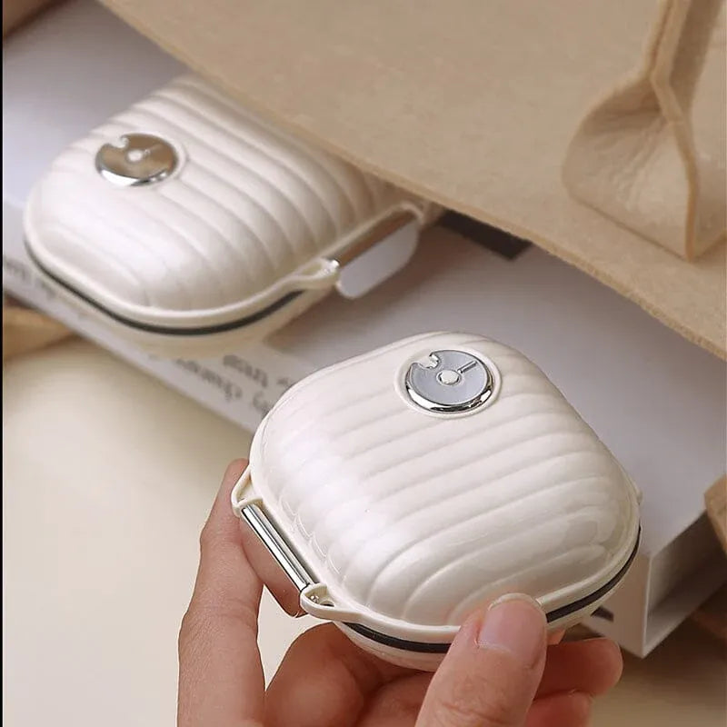 Mini Portable Travel Pill Box for Seven Days - Multi-Grid Split Package for Pills and Tablets - Sealed Storage Organizer for Weekly Use