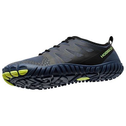 HOBIBEAR Wide Toe Barefoot Shoes – Unisex Artificial Leather Outdoor Walking Sneakers, Zero Drop Minimalist with Elastic Band