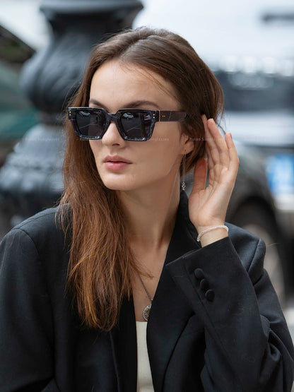 Ruiao 2024 Luxury Premium Designer Sunglasses – Black Square Shades for Men & Women
