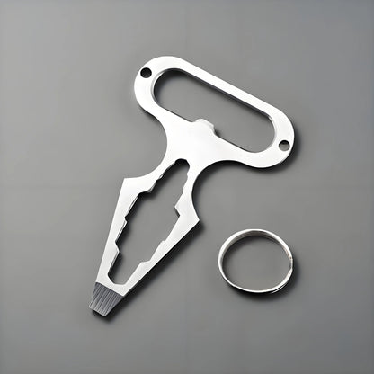 EDC Multi-Tool Keychain - Compact Survival Tool with Bottle Opener & Wrench
