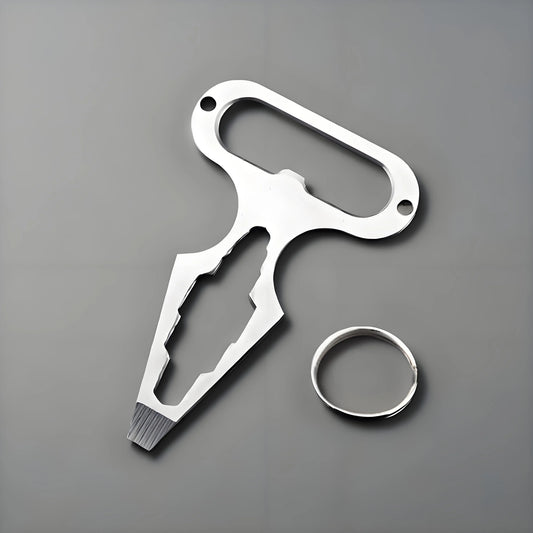 EDC Multi-Tool Keychain - Compact Survival Tool with Bottle Opener & Wrench