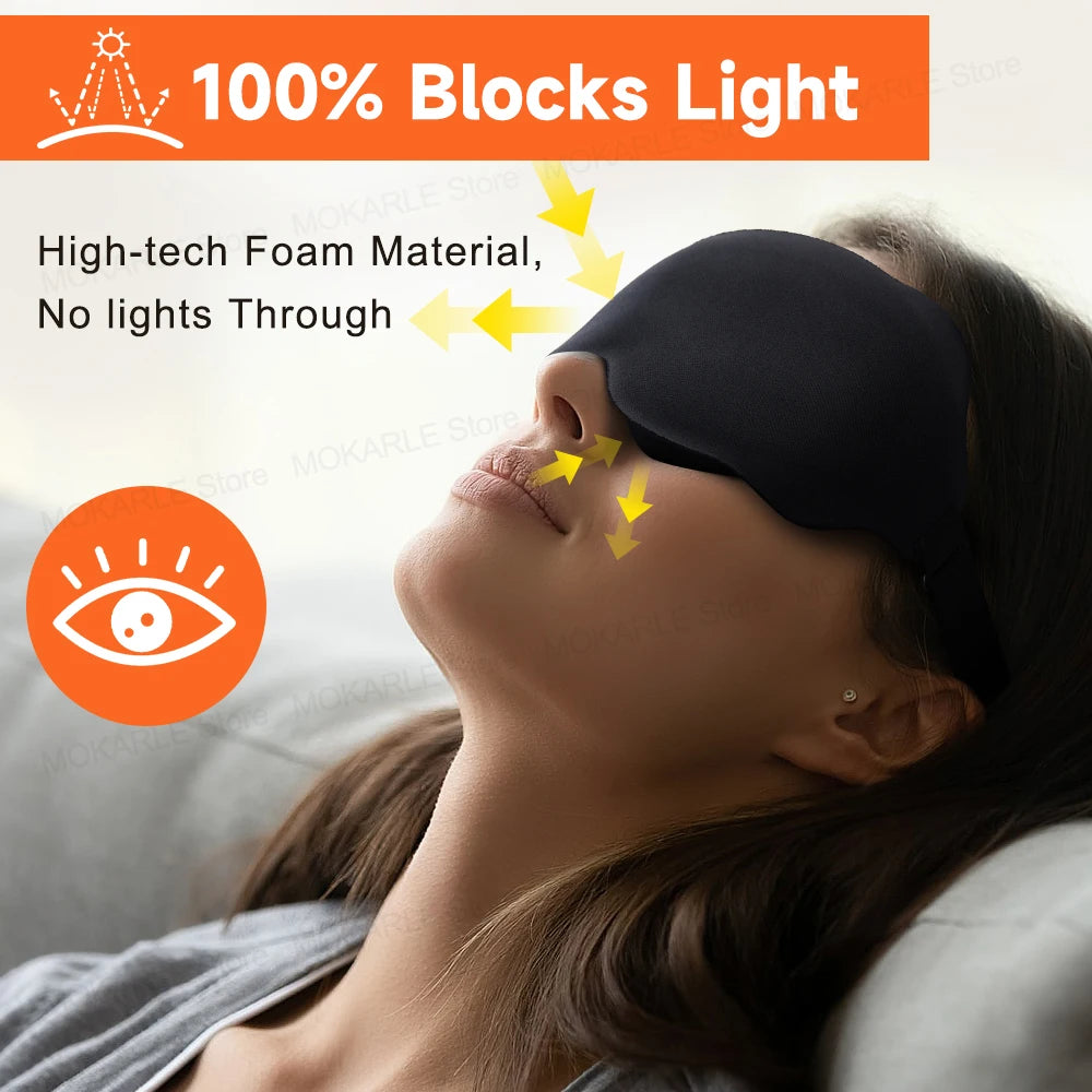 3D Sleeping Eye Mask — Soft, Breathable Travel Eyeshade for Night Sleep, Light Blocking & Sleeping Aid