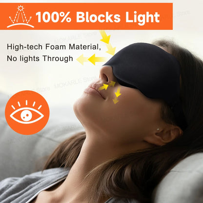 3D Sleeping Eye Mask — Soft, Breathable Travel Eyeshade for Night Sleep, Light Blocking & Sleeping Aid