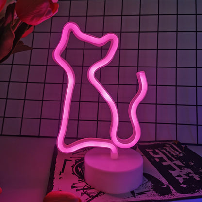 Countertop Decorative Neon Sign – USB or Battery-Powered Night Light for Holiday, Party, Kitchen & Home Decor