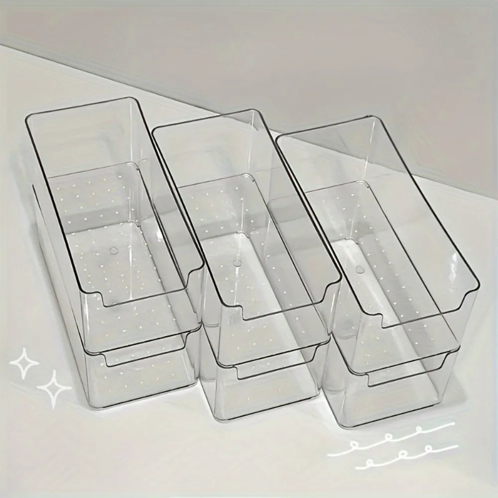 Multifunctional Transparent Storage Box – Durable Desk, Medicine & Home Organizer