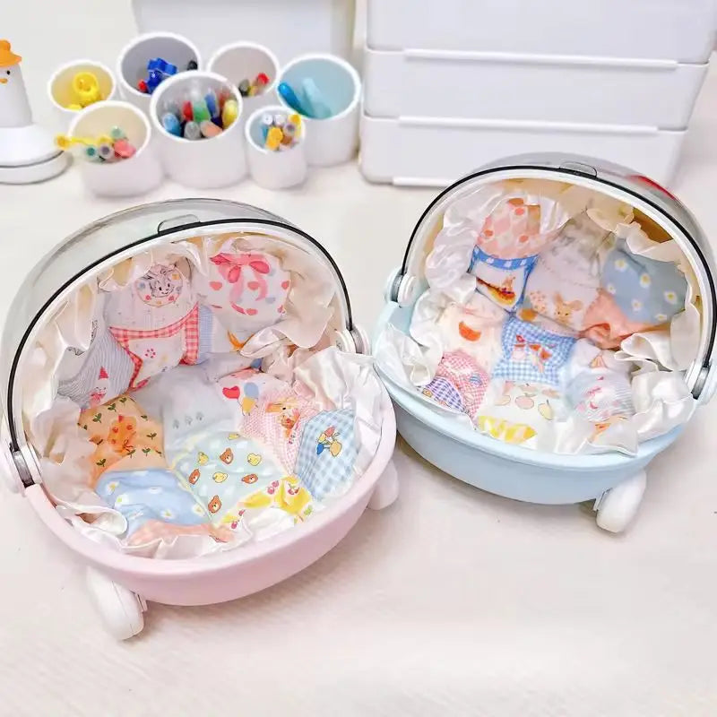 Labubu Baby Stroller Storage Box & Space Module Doll Cradle — Doll Bed Furniture & Accessories for Labubu Dolls