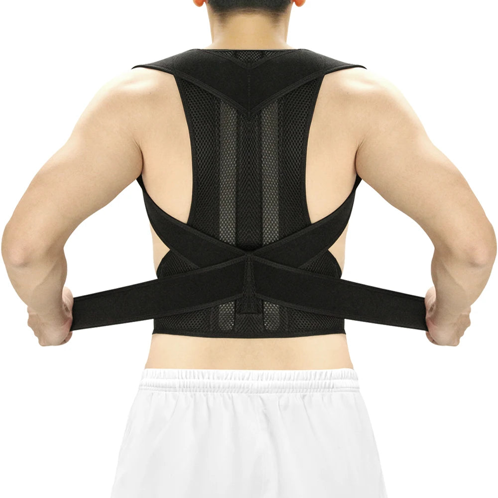 Alloy Bar Posture Corrector – Scoliosis Back Brace Spine Corset with Shoulder Therapy Support, Orthopedic Posture Correction Belt