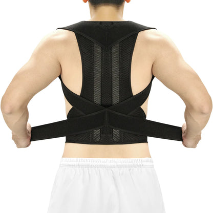 Alloy Bar Posture Corrector – Scoliosis Back Brace Spine Corset with Shoulder Therapy Support, Orthopedic Posture Correction Belt