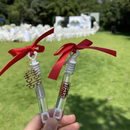 10/100Pcs Mini Heart Bubble Wands – Empty Wedding & Party Bubble Bottles, Baby Shower Favors, Kids Toys & Gifts