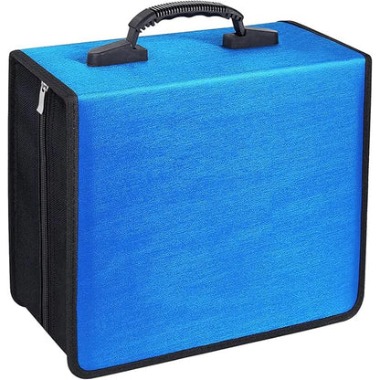 400-Disc CD & DVD Storage Case - Heavy-Duty Zipper Media Organizer Binder for Home, Car & Travel