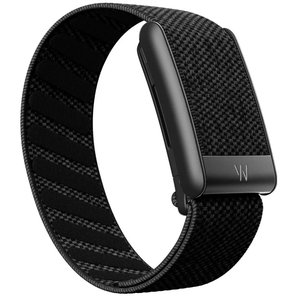 Whoop 5.0 Compatible Nylon Wristband - Black, Silver & Gold Woven Elastic Sports Replacement Strap