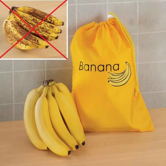 Insulated Fresh Keeper Bag - Reusable Vegetable Storage Organizer with Drawstring Closure for Bananas, Lettuce and Produce