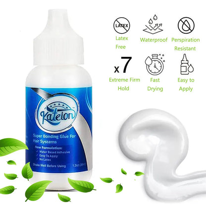 Waterproof Lace Wig Glue | 38ml Liquid Adhesive for Lace Front Wigs, Hair Wax Stick, Tint Spray & Elastic Melt Band