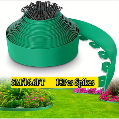 Landscape Lawn Edging Kit - Flexible Garden Border Barrier for Yard Pathways