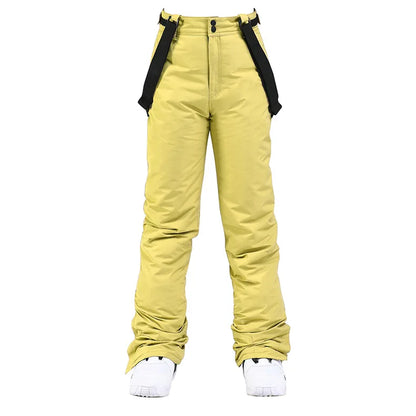 Men & Women Winter Ski Pants – Windproof Waterproof Snowboard Suspender Trousers Thick Warm Plus Size