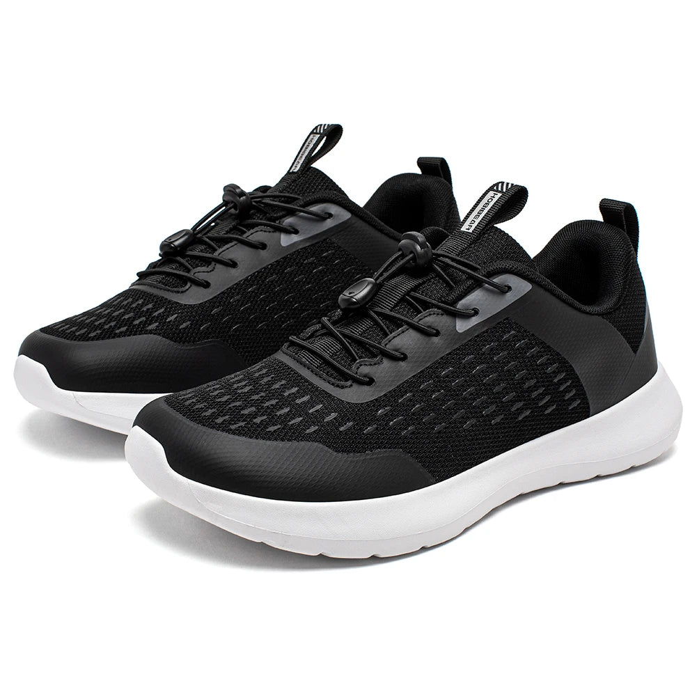 HOBIBEAR Wide Toe Running Shoes — Men & Women Non-Slip Elastic Band Sneakers, Comfortable Walking Footwear