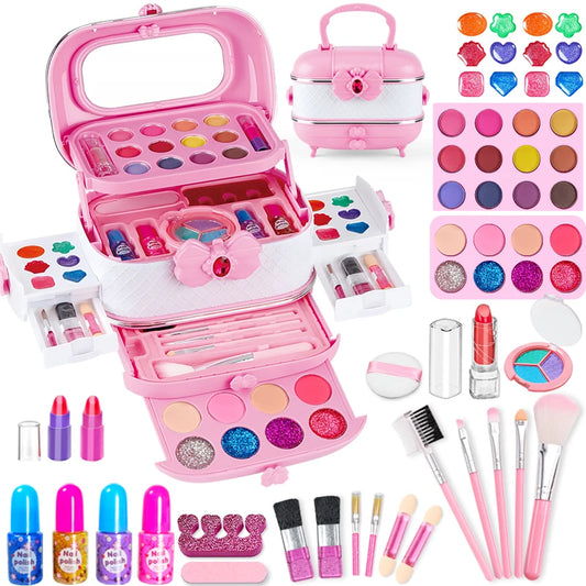 Kids Washable Makeup Kit for Girls – Real Makeup Set for Toddlers & Children, Fun Toy for Little Girls